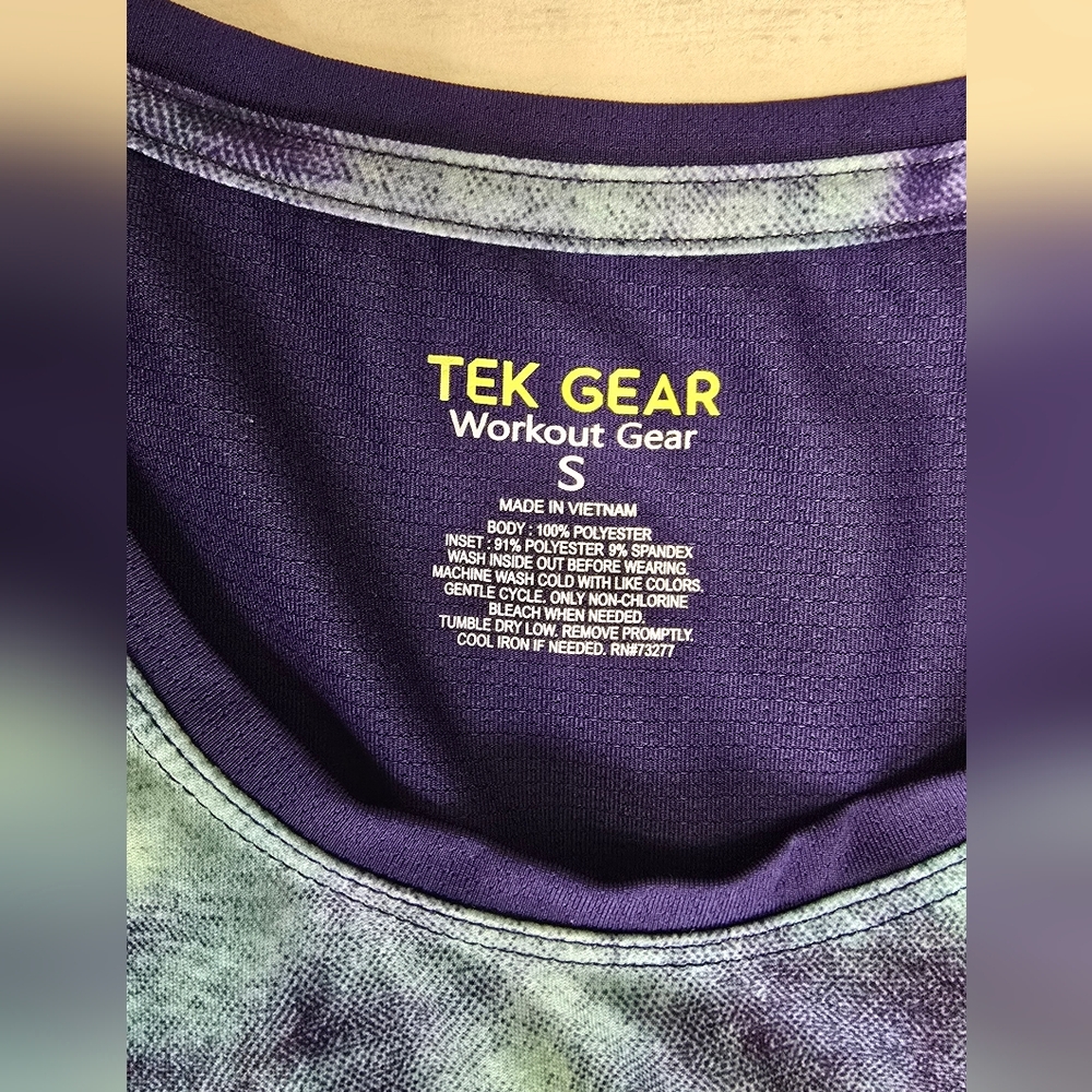 Tek Gear Blue and Green Tie-Dye Tank Top - Picture 5 of 7